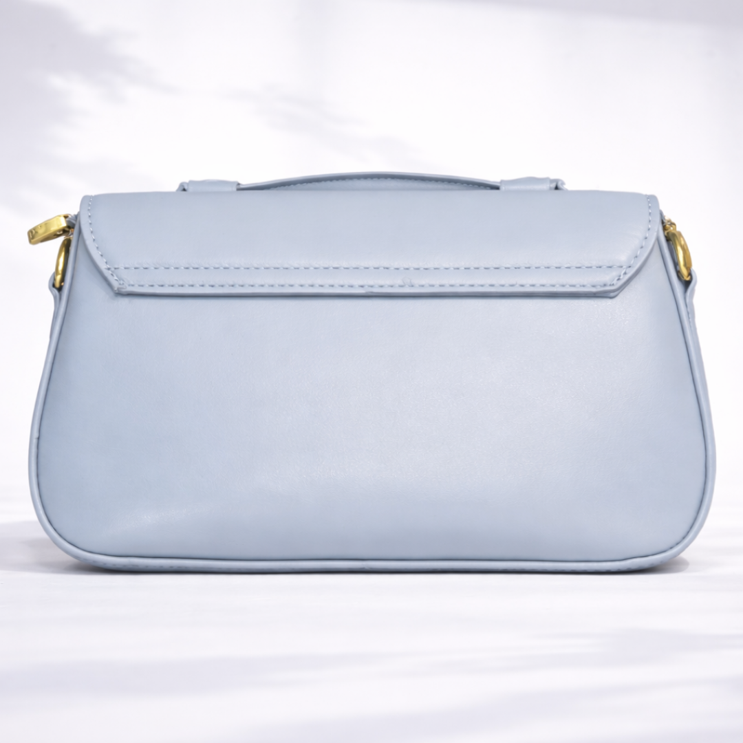 Sky Blue Elegant Designer Shoulder Bag