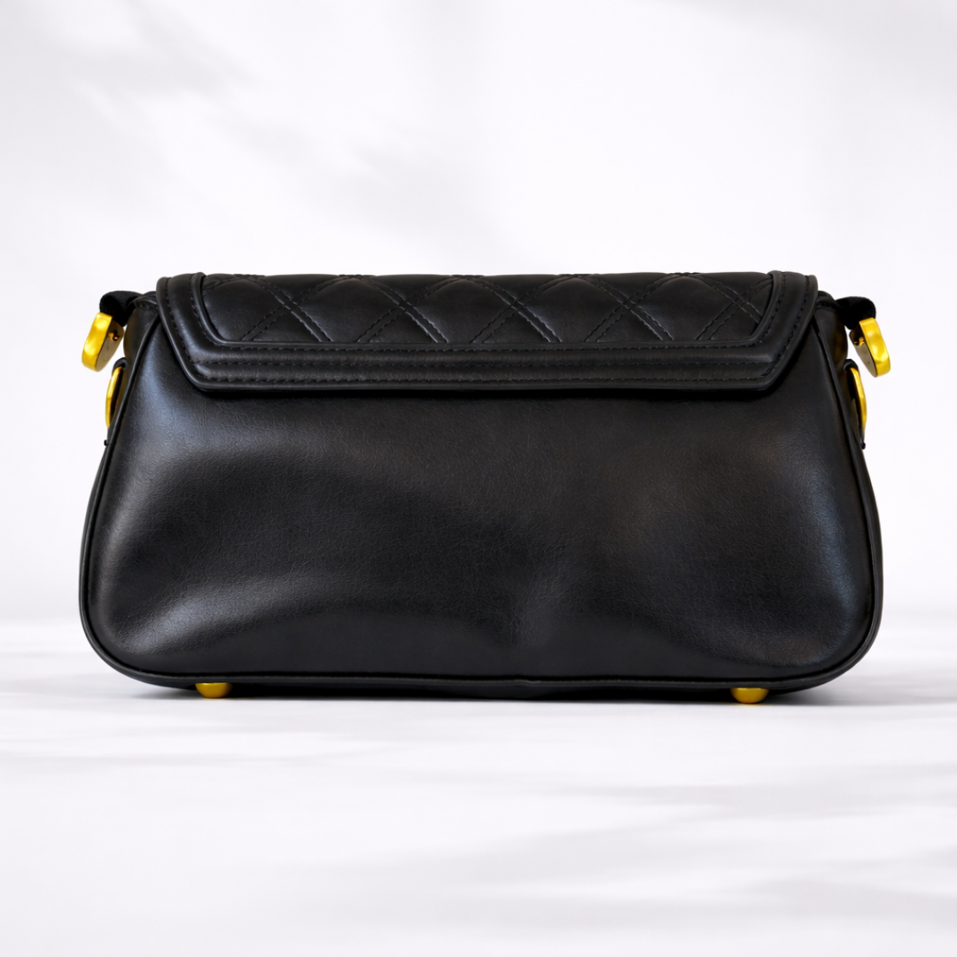Classic Black Quilted Luxury Shoulder Bag