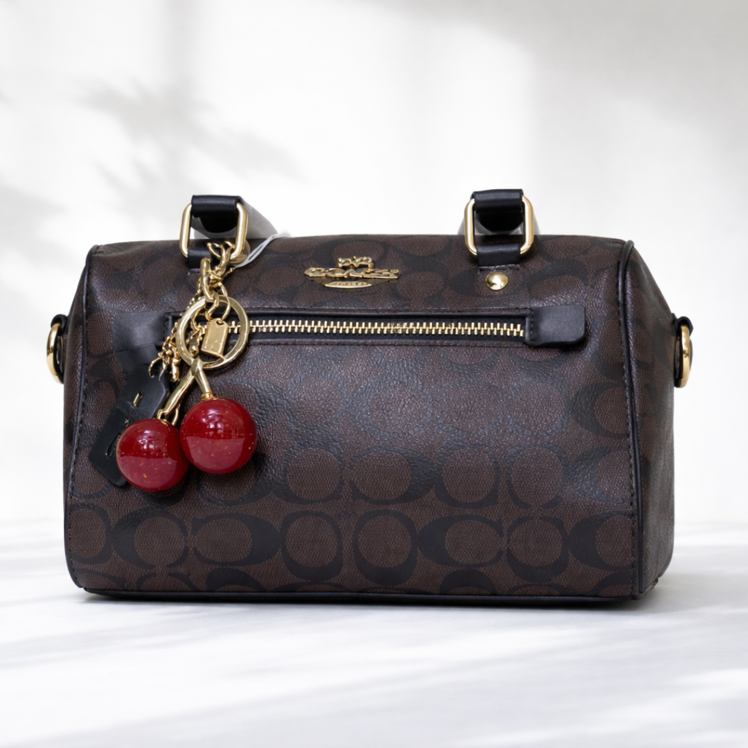 Luxury Monogram Brown Boston Bag