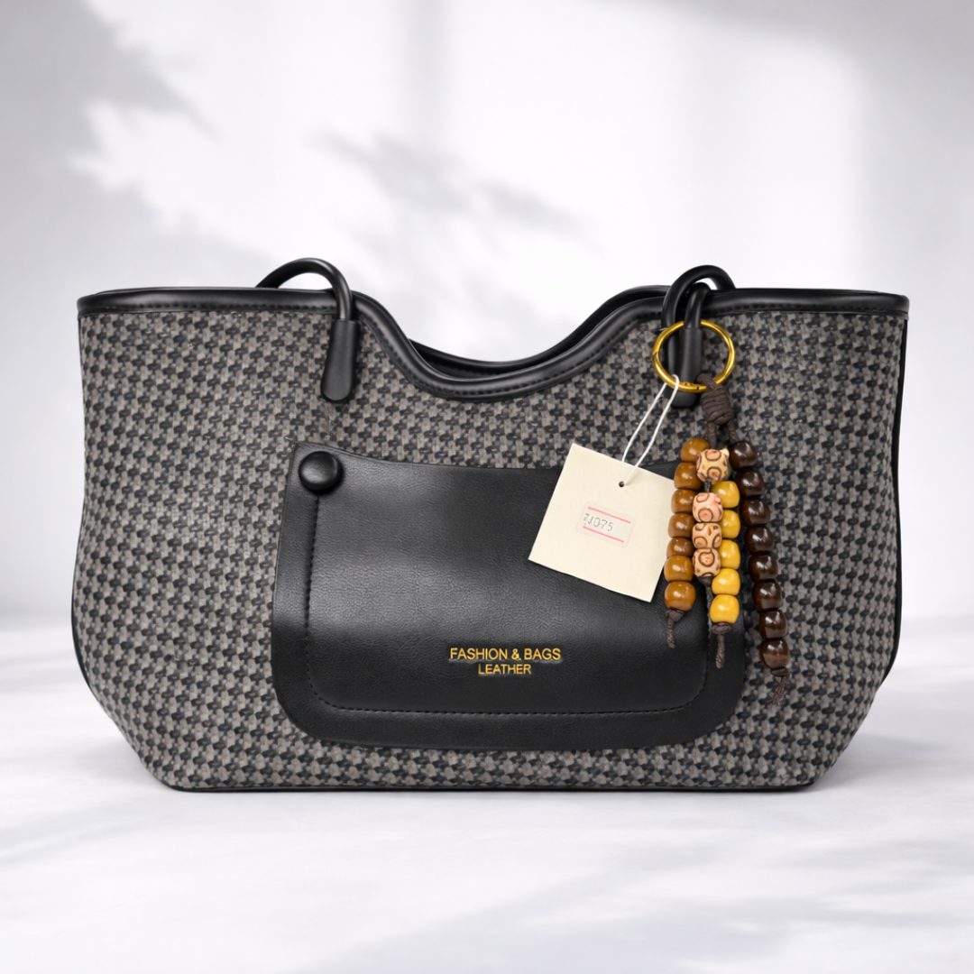 Luxury Burgundy Woven Hand Bag