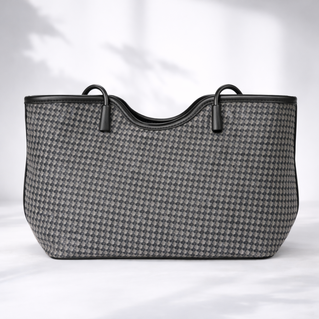 Luxury Burgundy Woven Hand Bag