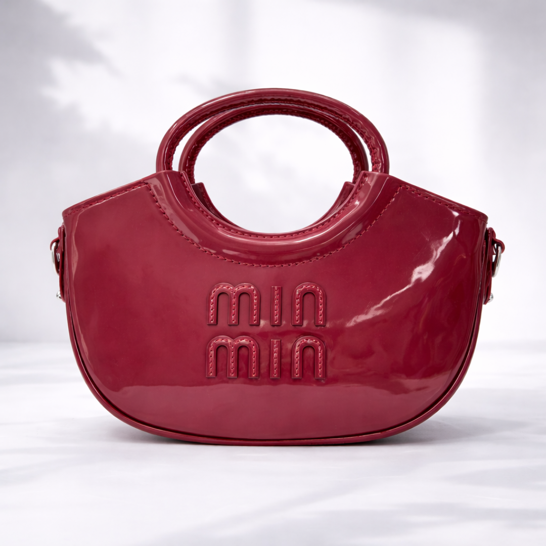 Luxury Glossy Red Mini Handbag