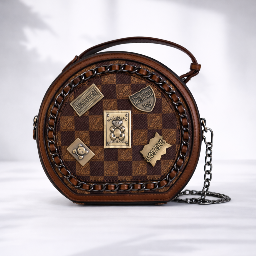 Luxury Vintage Round Crossbody Bag