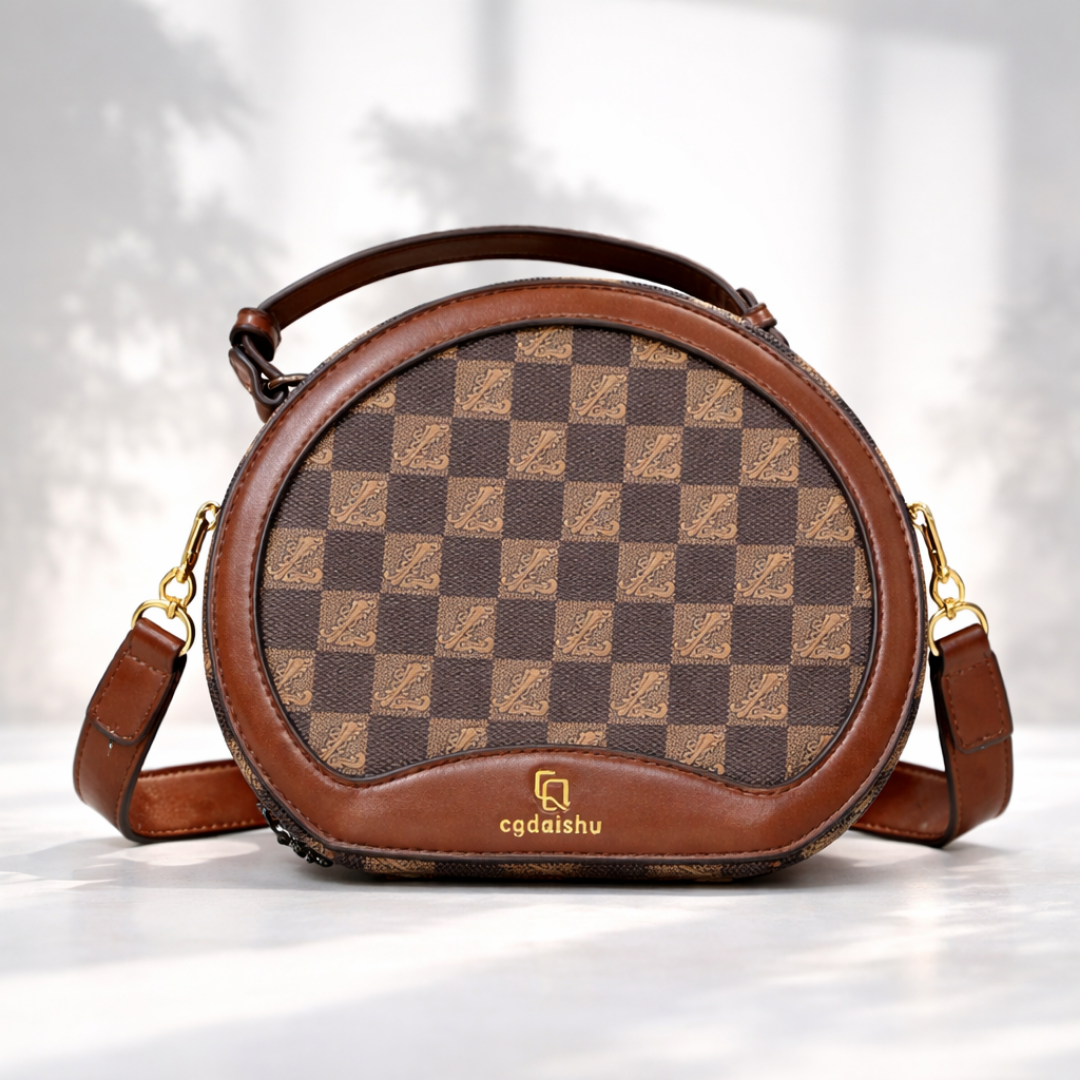 Luxury Vintage Round Crossbody Bag