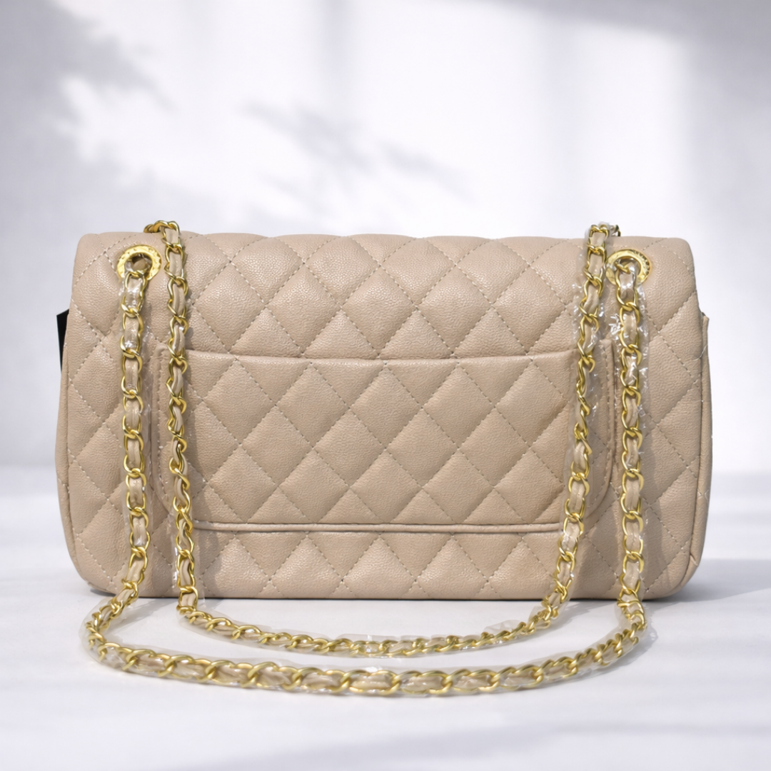 Luxury Red Quilted Chain Shoulder Bag