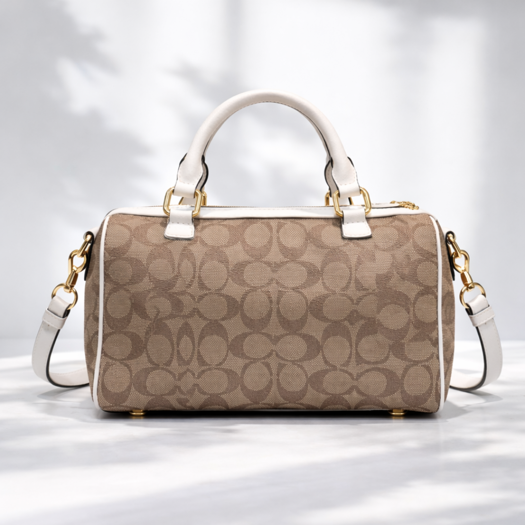 Luxury Monogram Brown Boston Bag