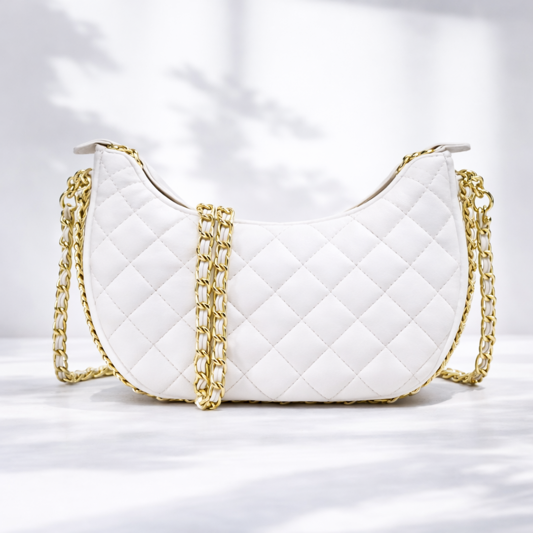 Luxury Emerald Green Quilted Shoulder Bag