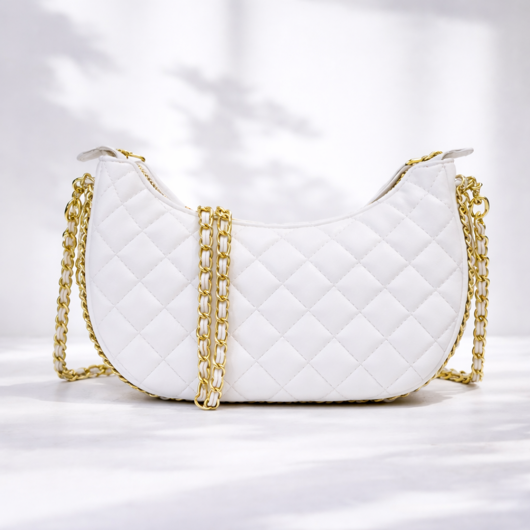 Luxury Emerald Green Quilted Shoulder Bag