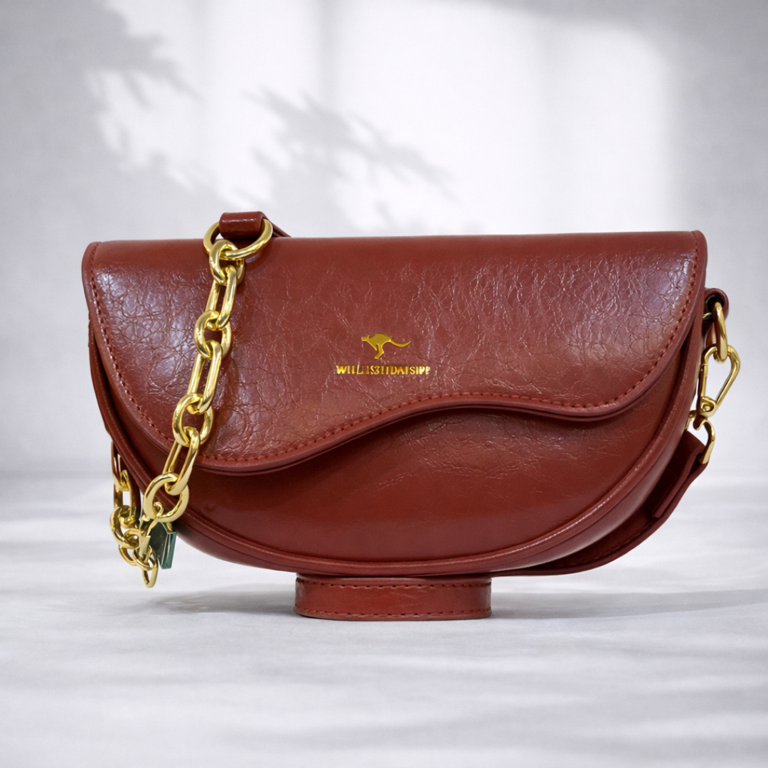 Luxury Brown Leather Shoulder Bag