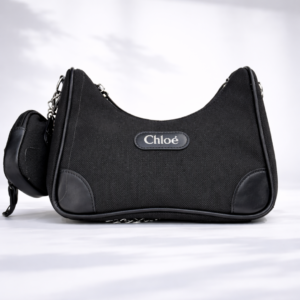 Minimal Black Shoulder Bag