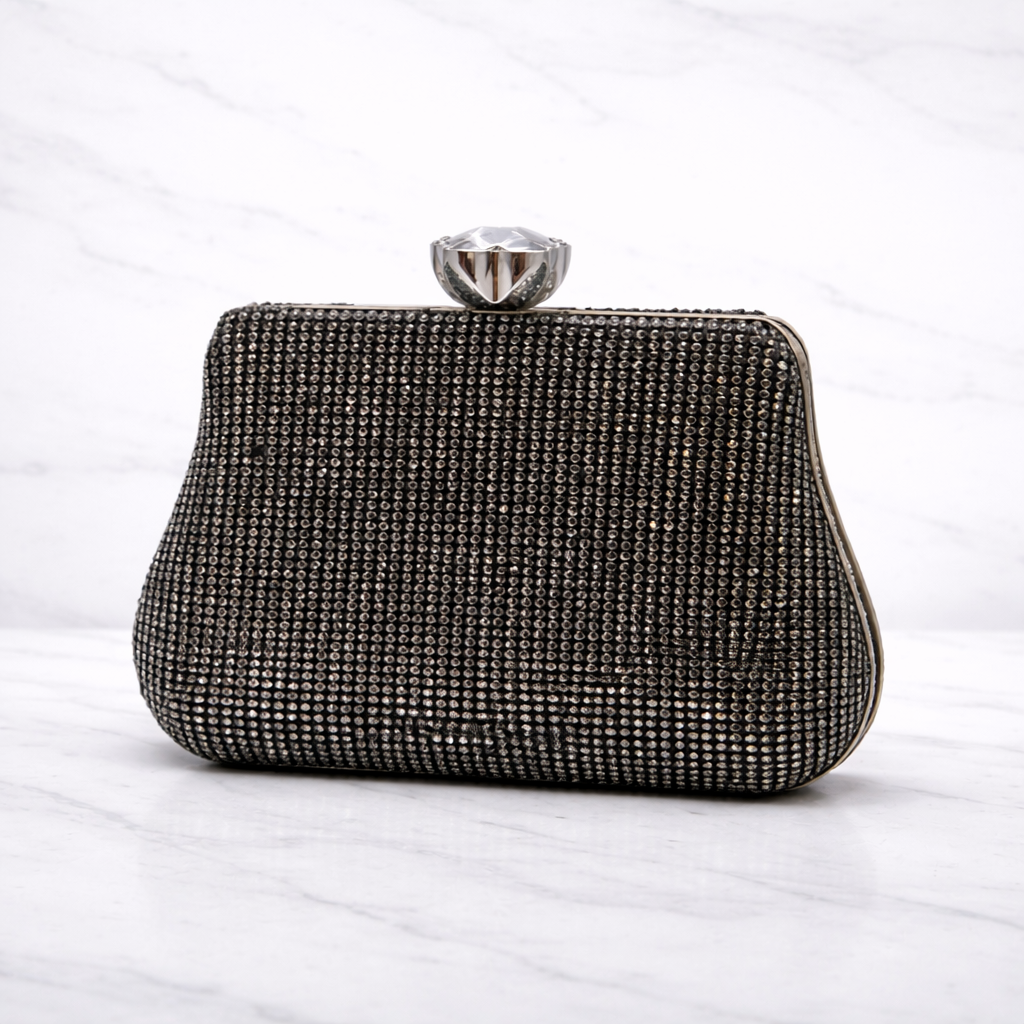 Emerald Crystal Evening Clutch