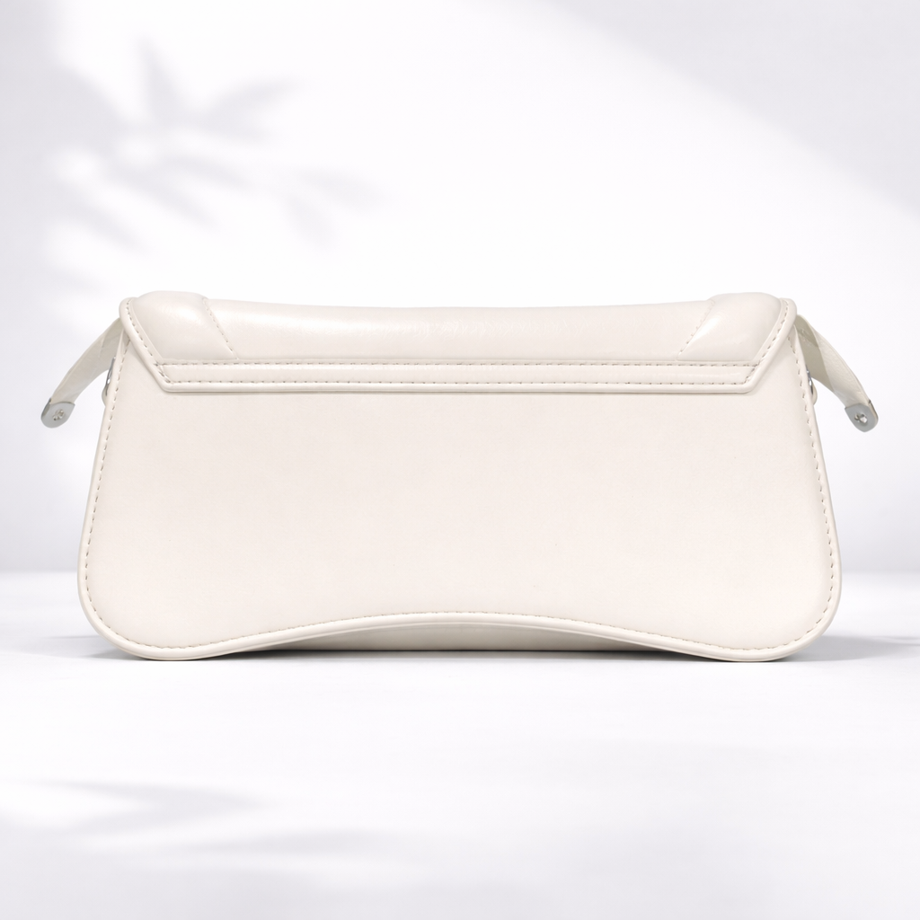 Elegant Ivory Leather Shoulder Bag