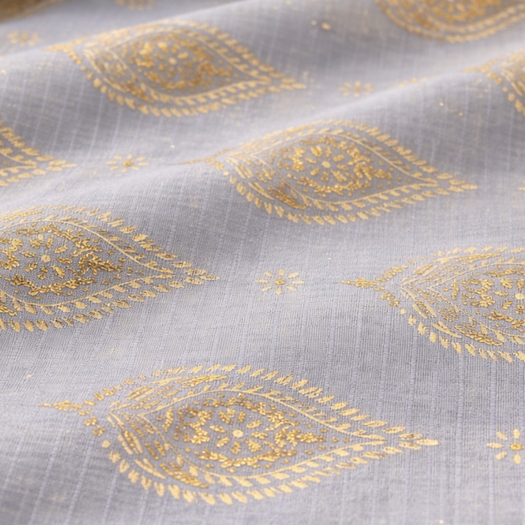Premium Grey & Gold Printed Lawn 2 Pcs (Copy)