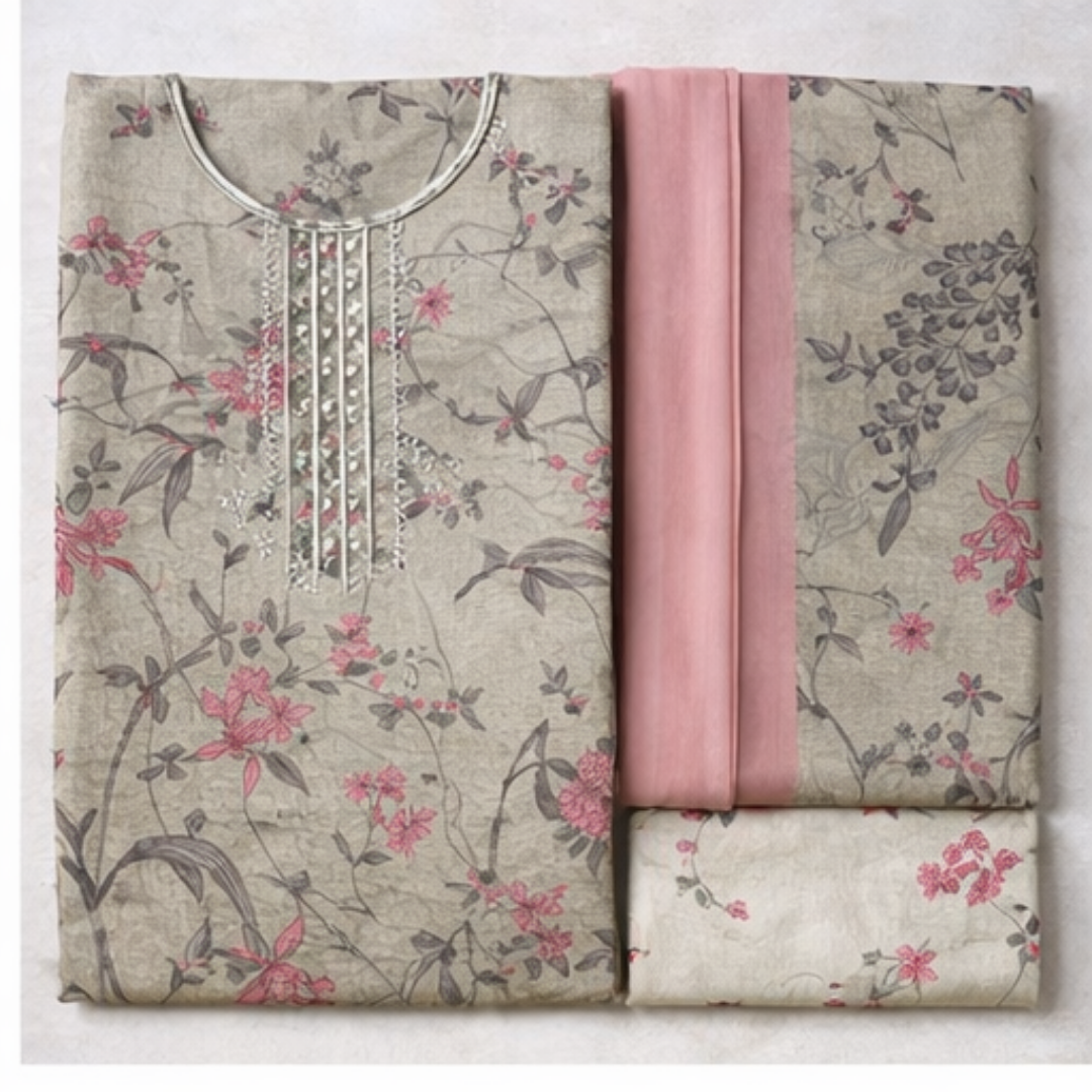 Embroidered Lawn 3 PCS Suit - Summer Collection