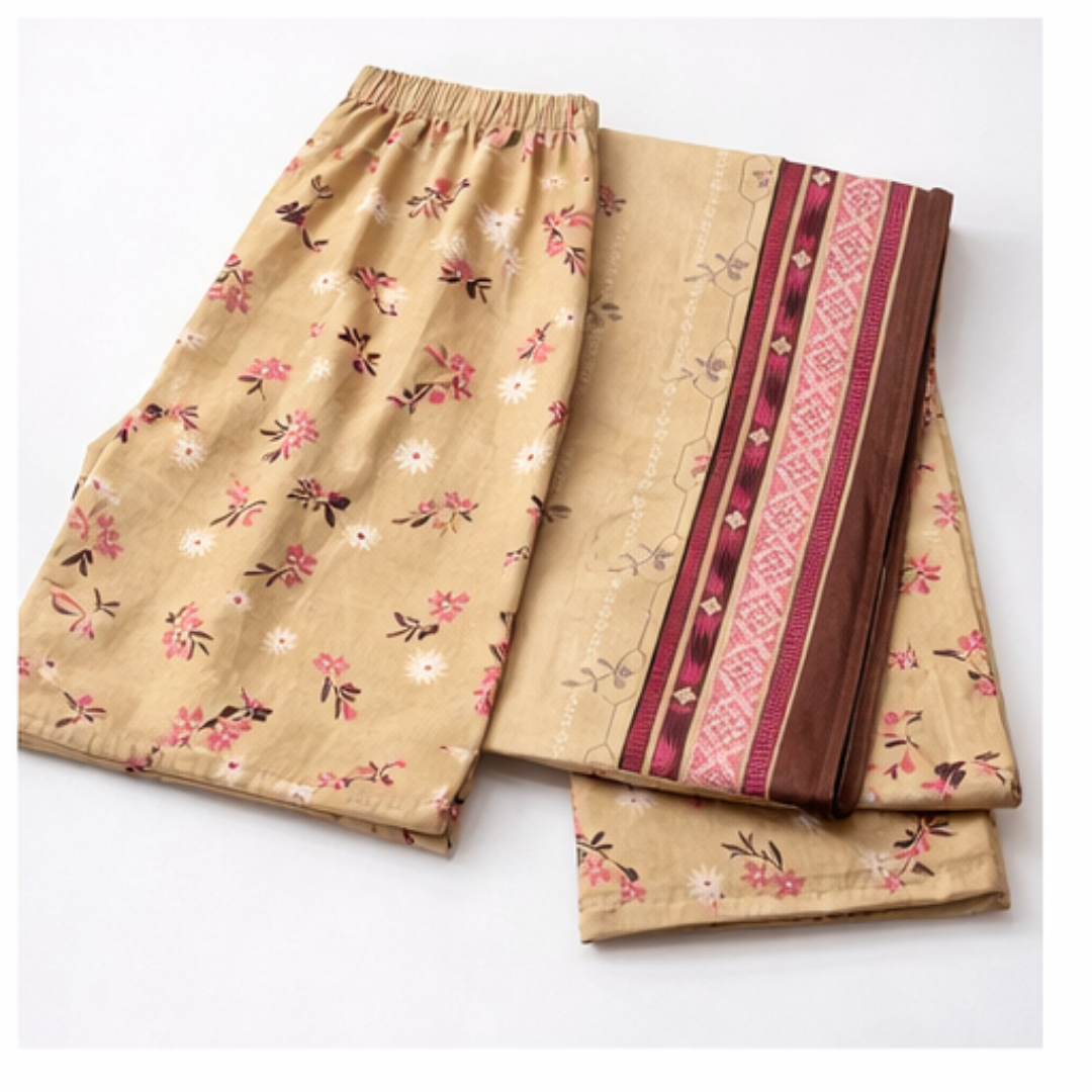 3 Pcs Ready to Wear Printed Lawn Suit