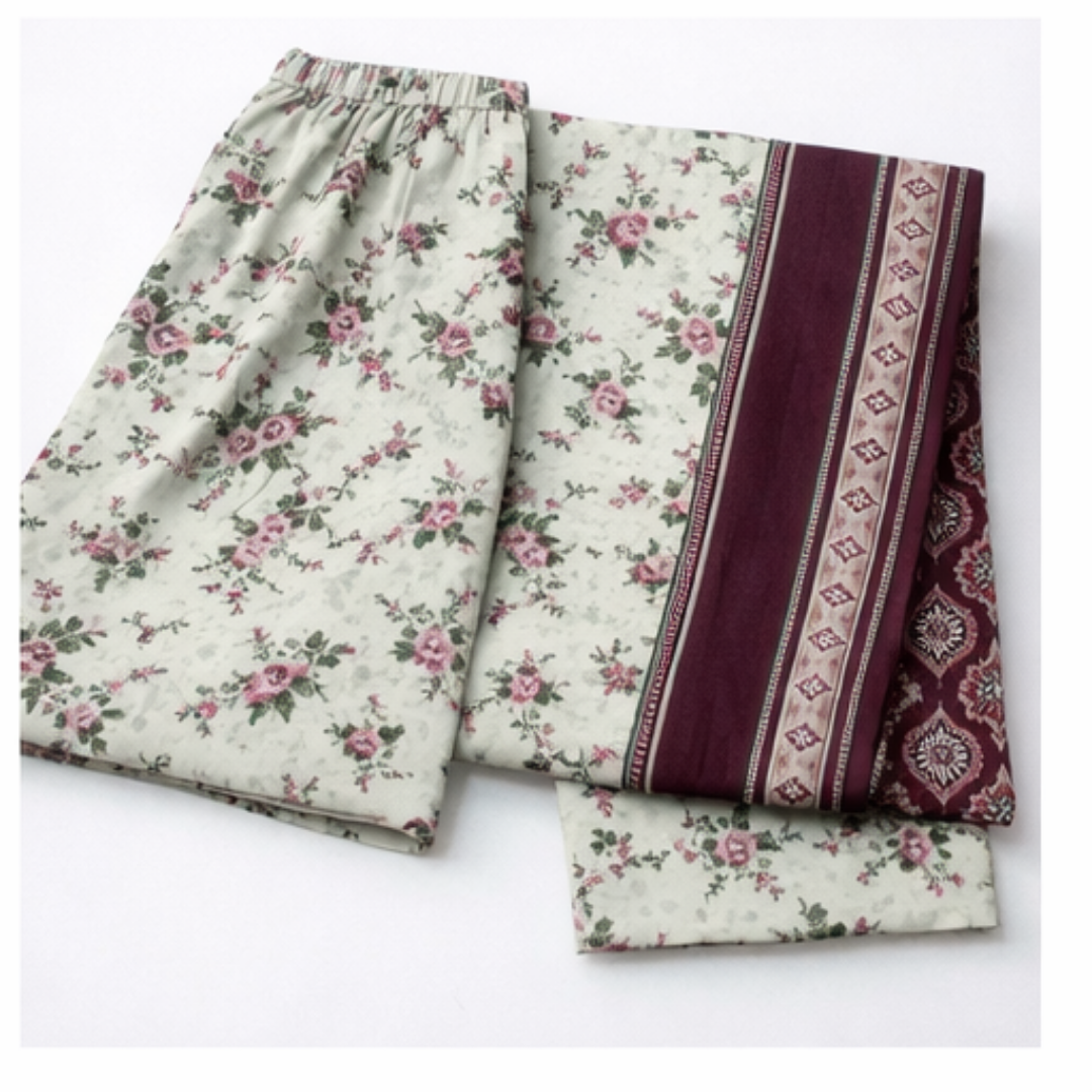 3 Pcs Ready to Wear Printed Lawn Suit