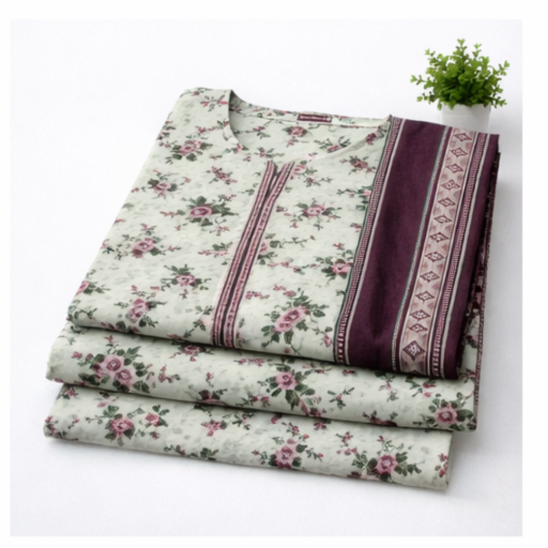 3 Pcs Ready to Wear Printed Lawn Suit