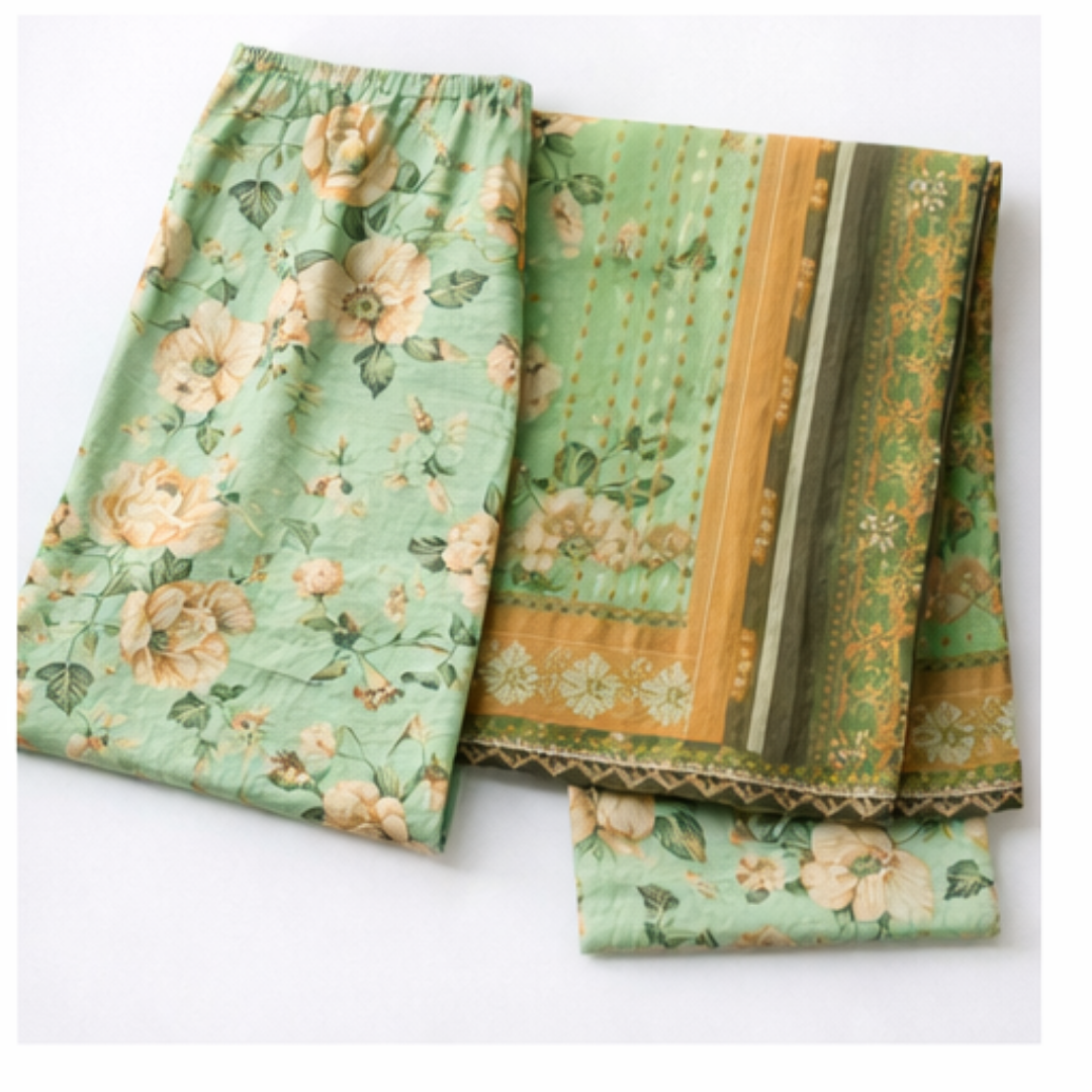 3 Pcs Ready to Wear Printed Lawn Suit