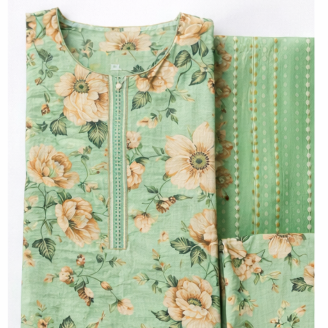 3 Pcs Ready to Wear Printed Lawn Suit