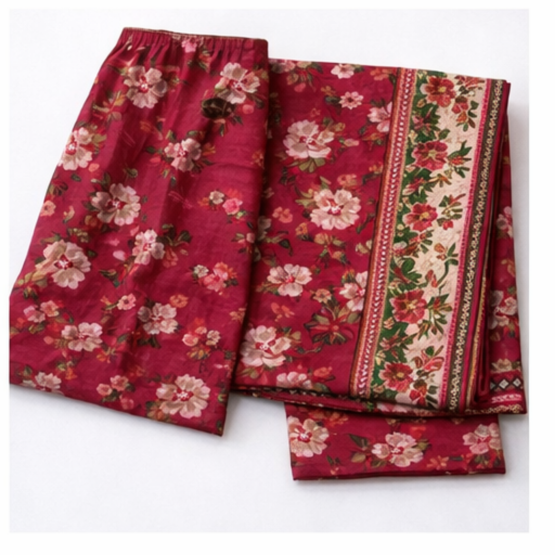 3 Pcs Ready to Wear Printed Lawn Suit