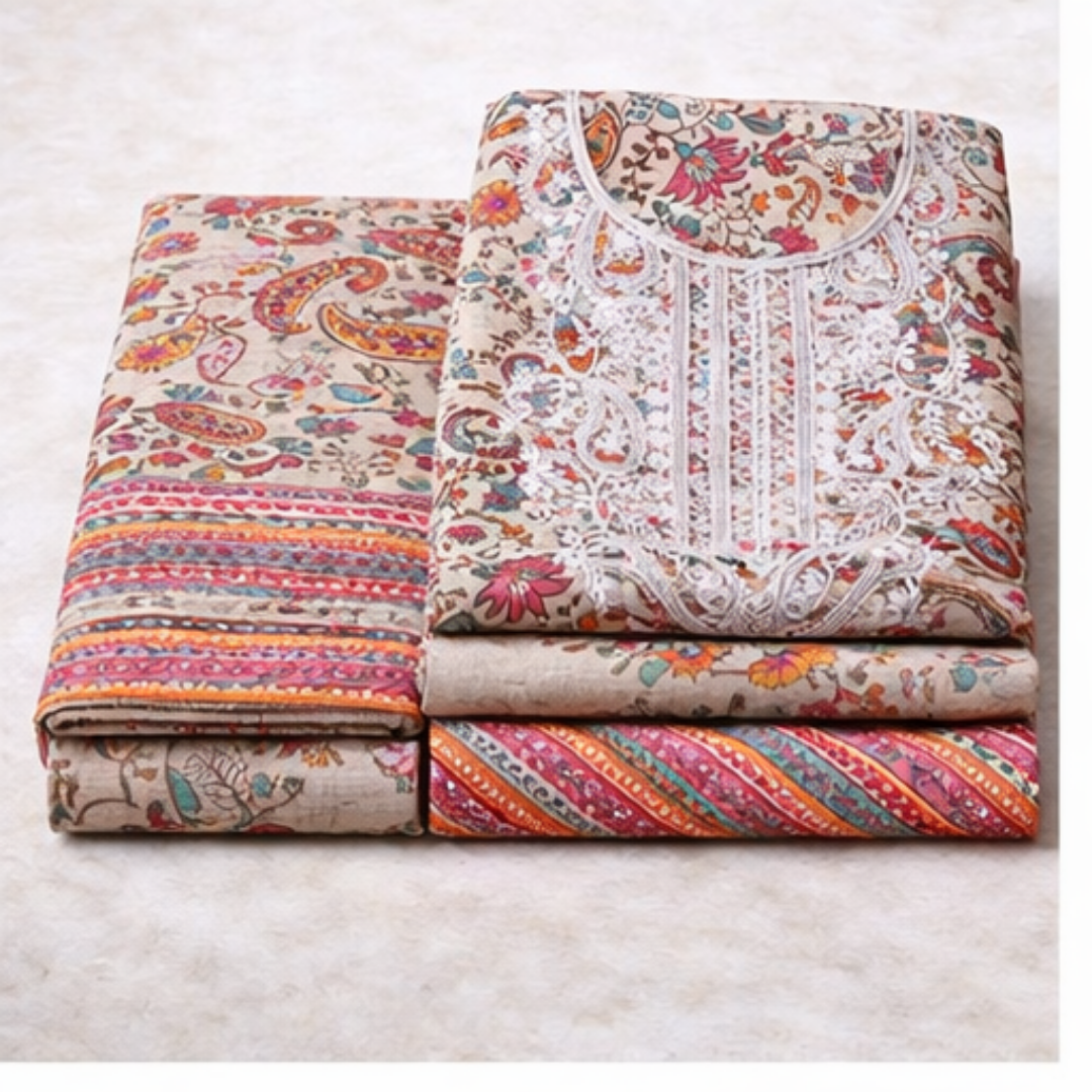 Embroidered Lawn 3 PCS Suit - Summer Collection