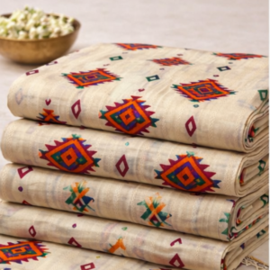 Premium Cream Multi-Color Printed Lawn 2 Pcs