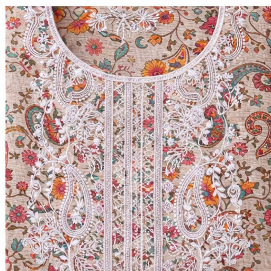 Embroidered Lawn 3 PCS Suit - Summer Collection