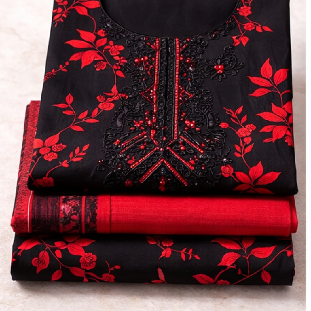 Embroidered Lawn 3 PCS Suit - Summer Collection