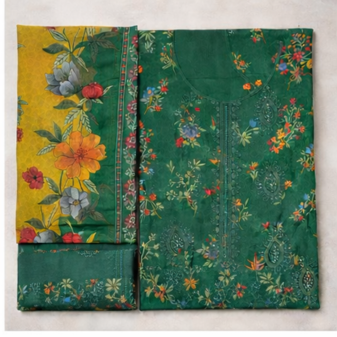 Embroidered Lawn 3 PCS Suit - Summer Collection