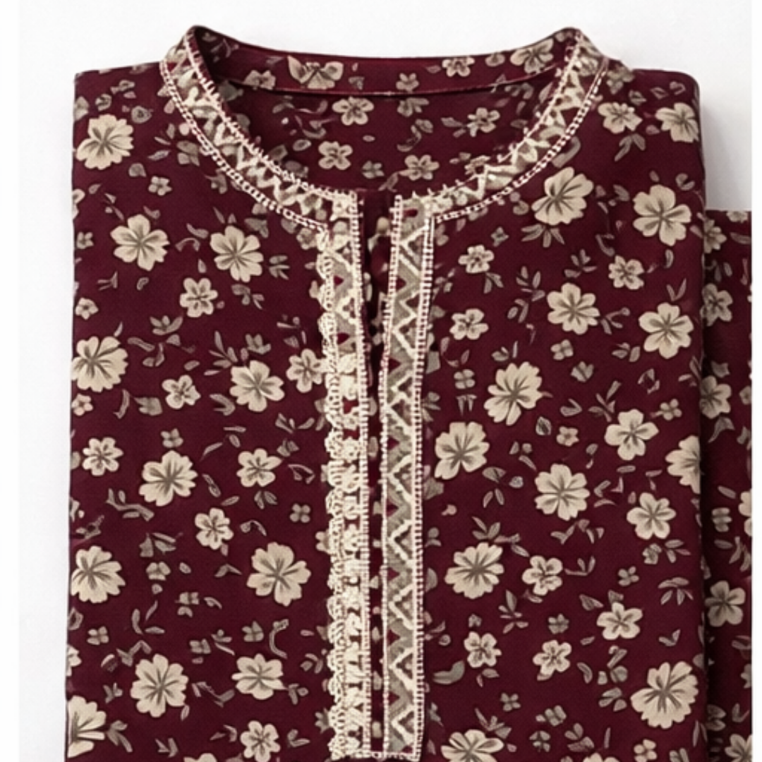 2 Pcs Ready to Wear Printed Lawn Suit