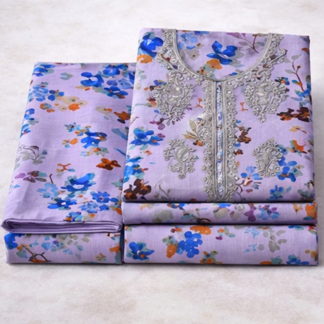 Embroidered Lawn 3 PCS Suit - Summer Collection