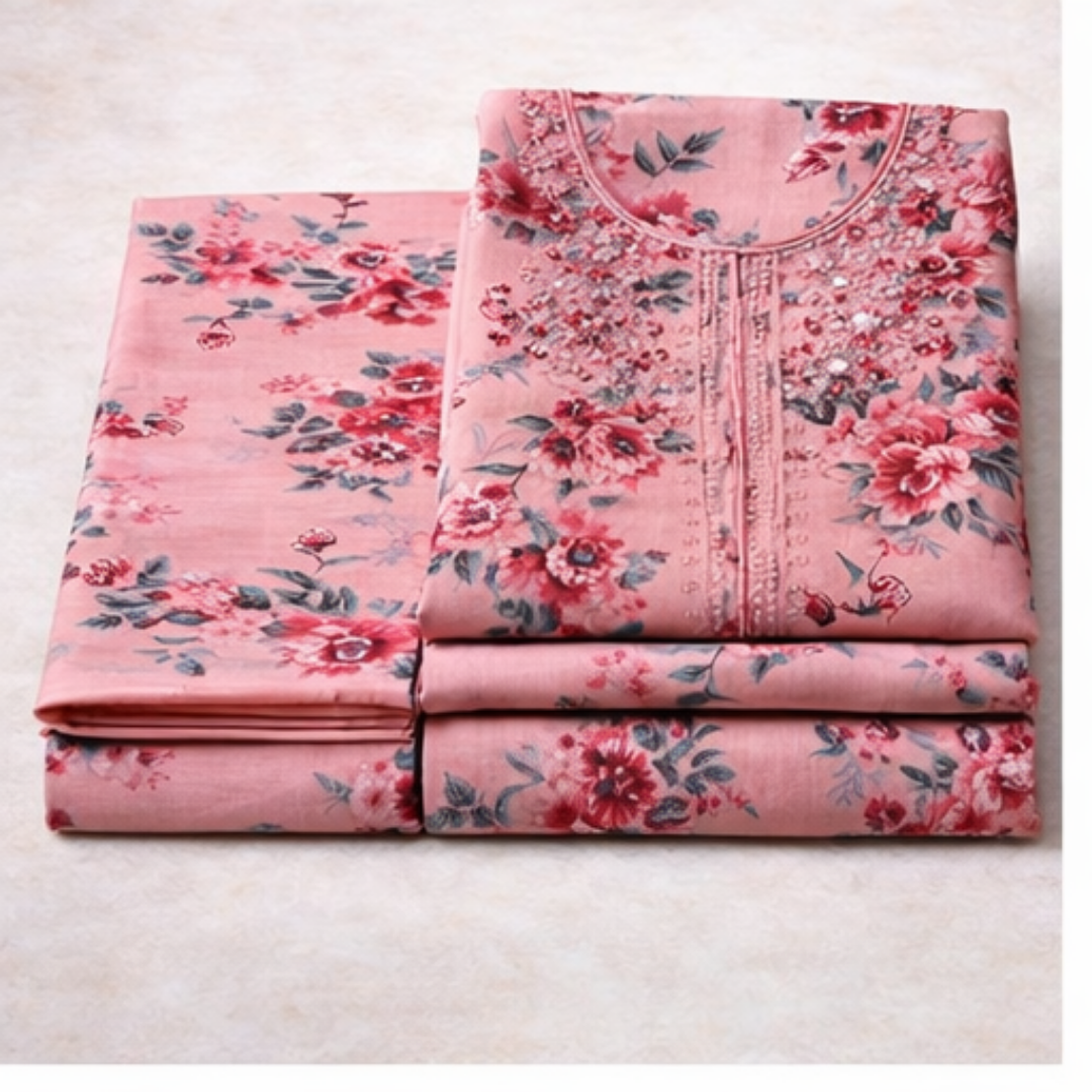 Embroidered Lawn 3 PCS Suit - Summer Collection