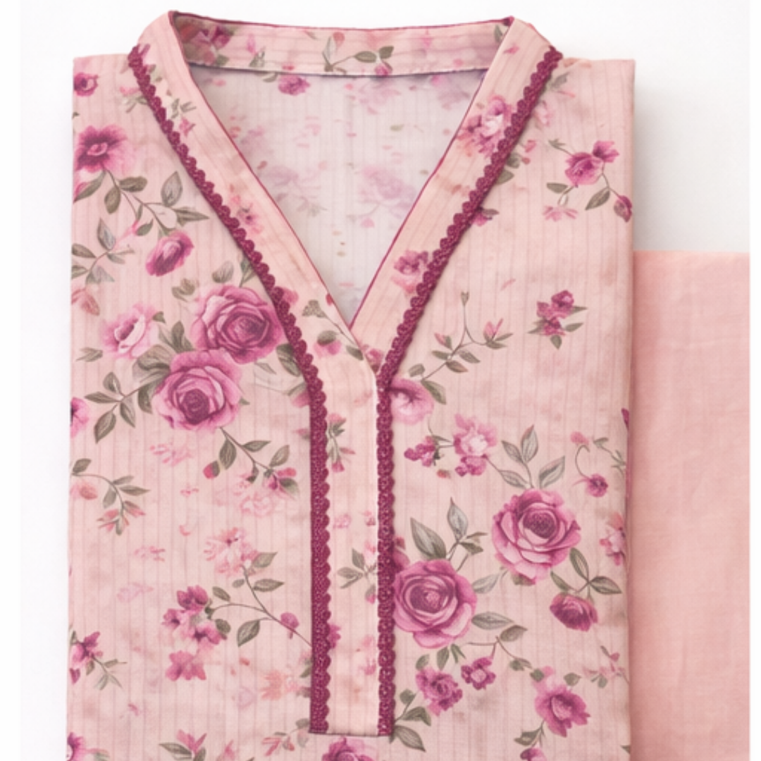 2 Pcs Ready to Wear Printed Lawn Suit