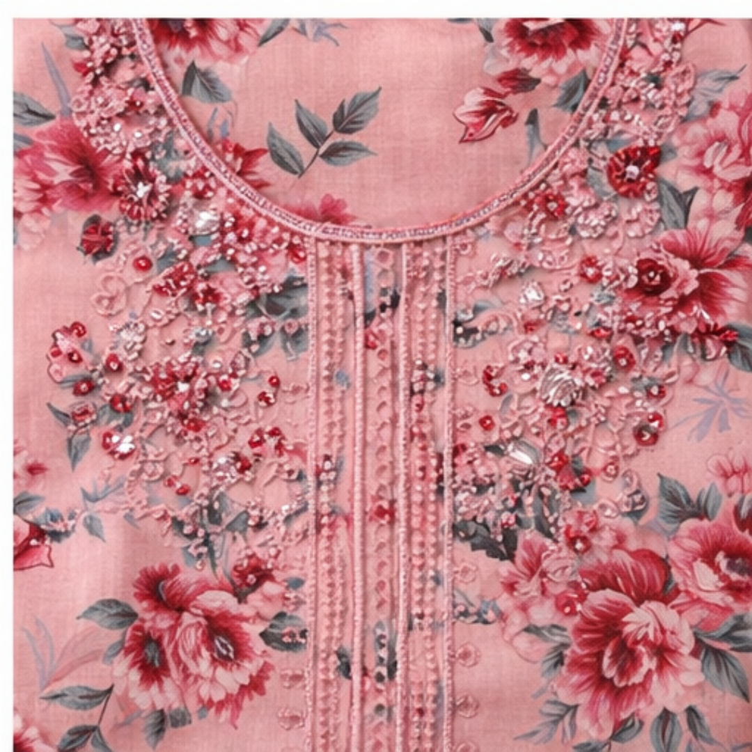 Embroidered Lawn 3 PCS Suit - Summer Collection