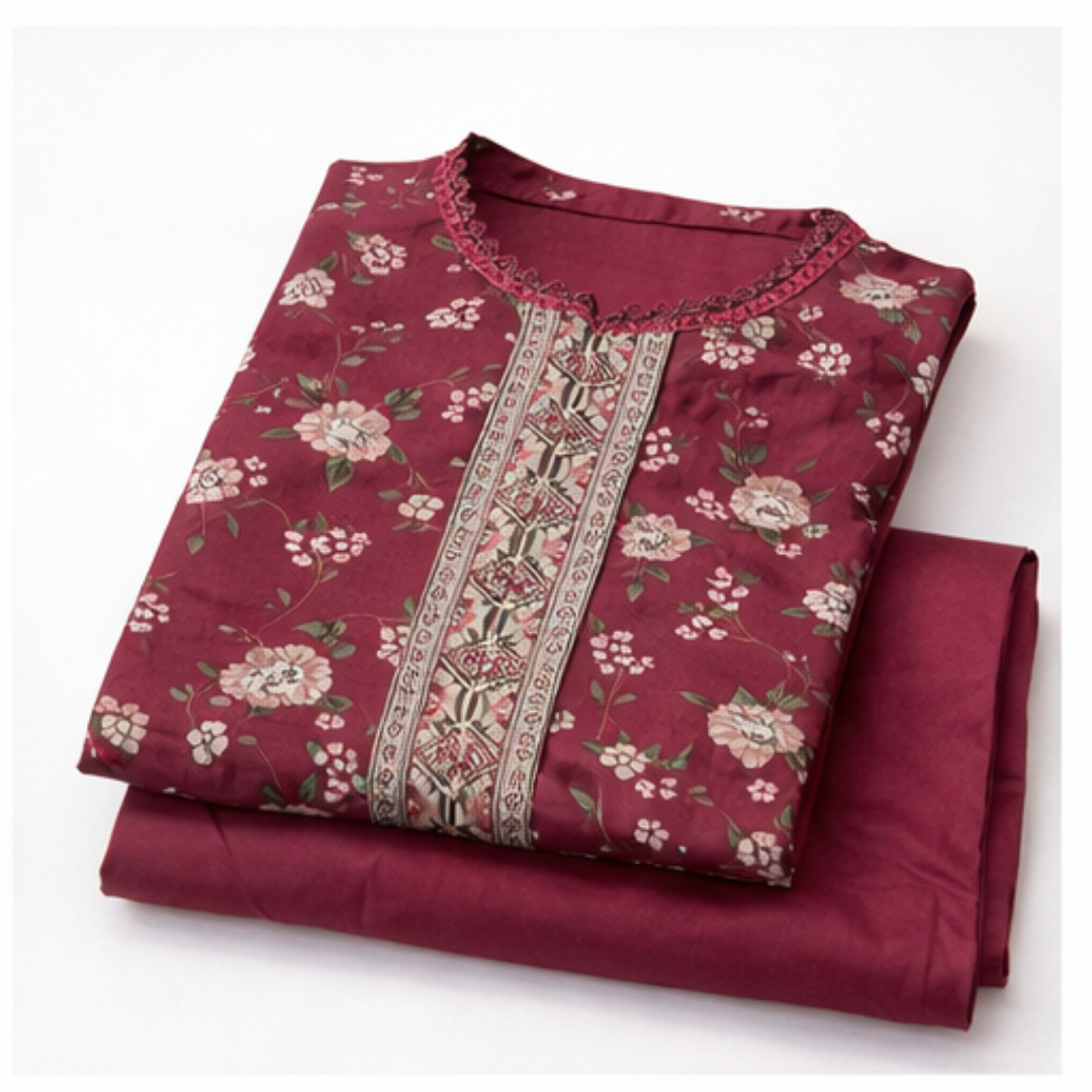 2 Pcs Ready to Wear Printed Lawn Suit