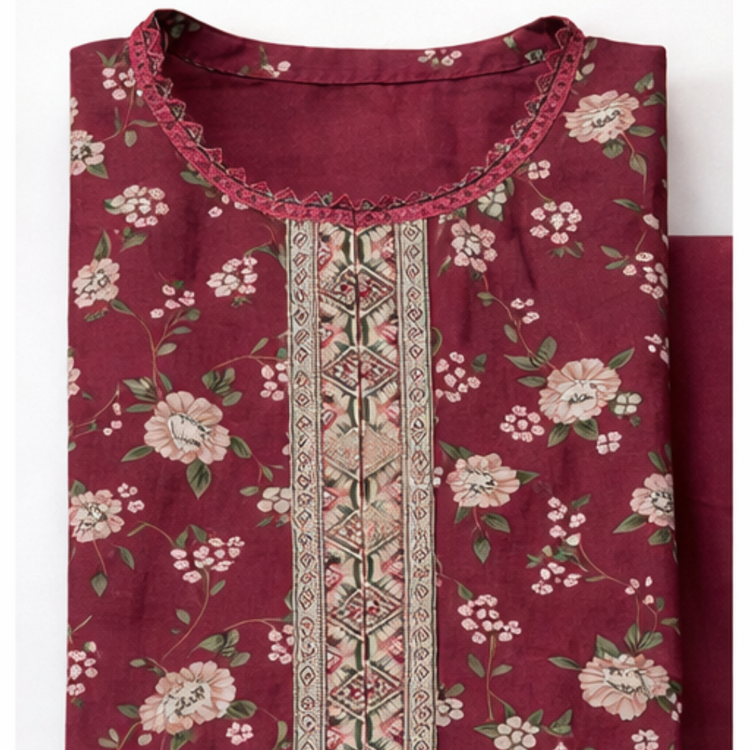 2 Pcs Ready to Wear Printed Lawn Suit