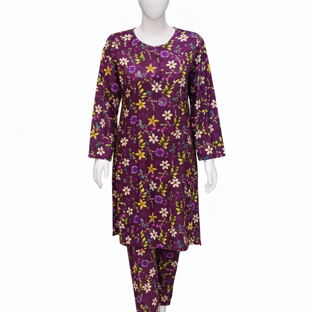 2 Pcs Ready to Wear Printed Bana Dora Lawn Suit