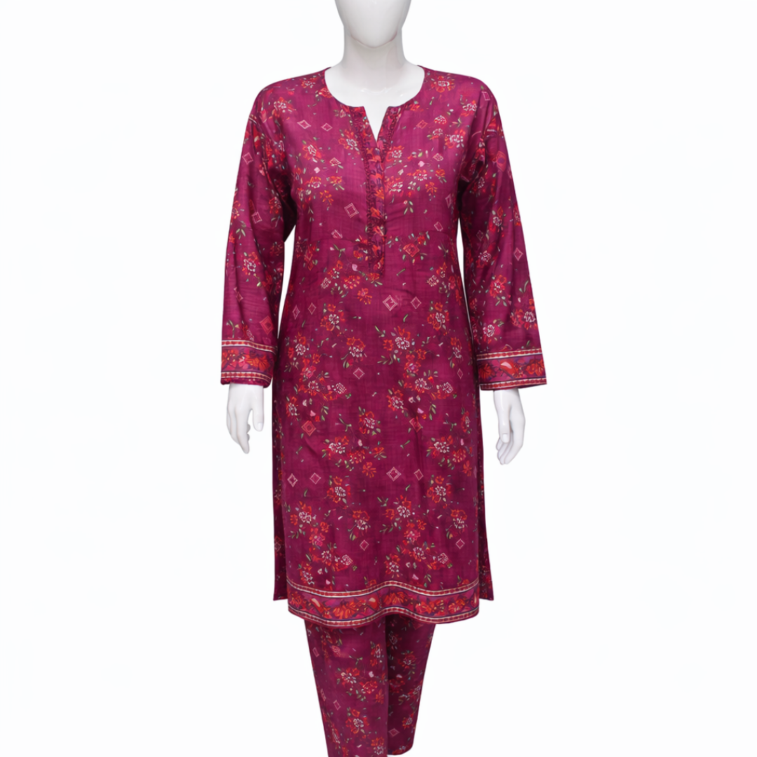 2 Pcs Ready to Wear Printed Lawn Suit