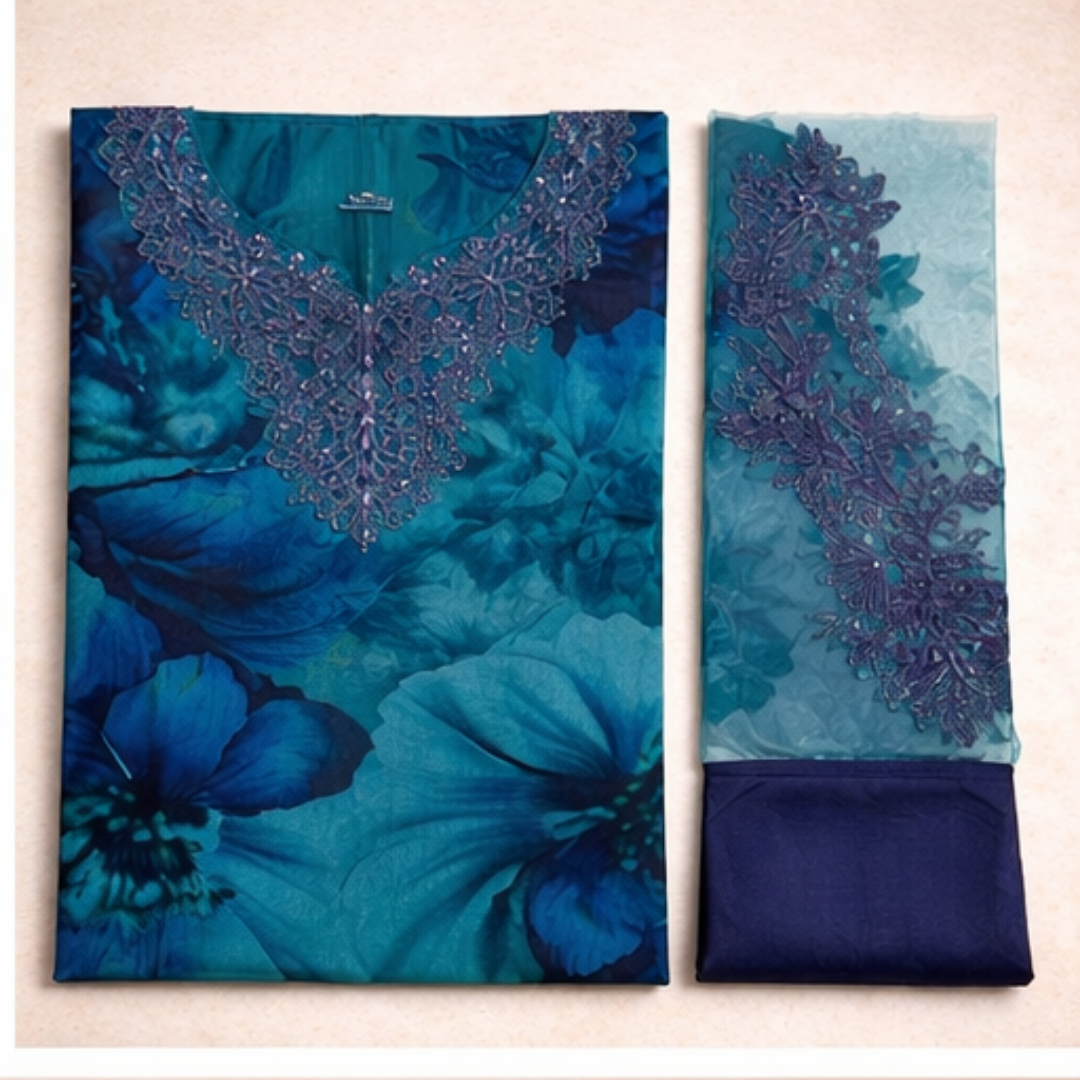 Embroidered Lawn 3 PCS Suit - Summer Collection