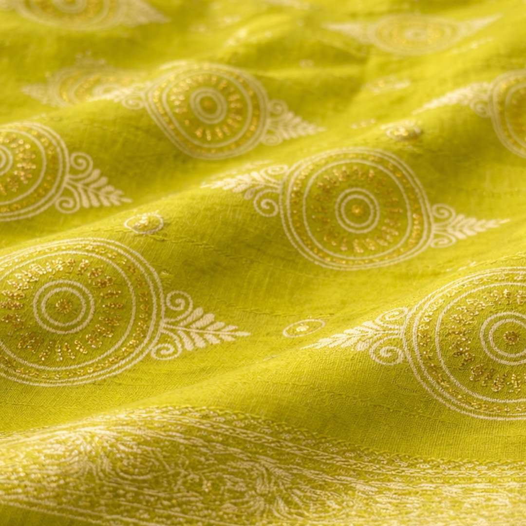 Premium Mustard Yellow Printed Lawn 2 Pcs