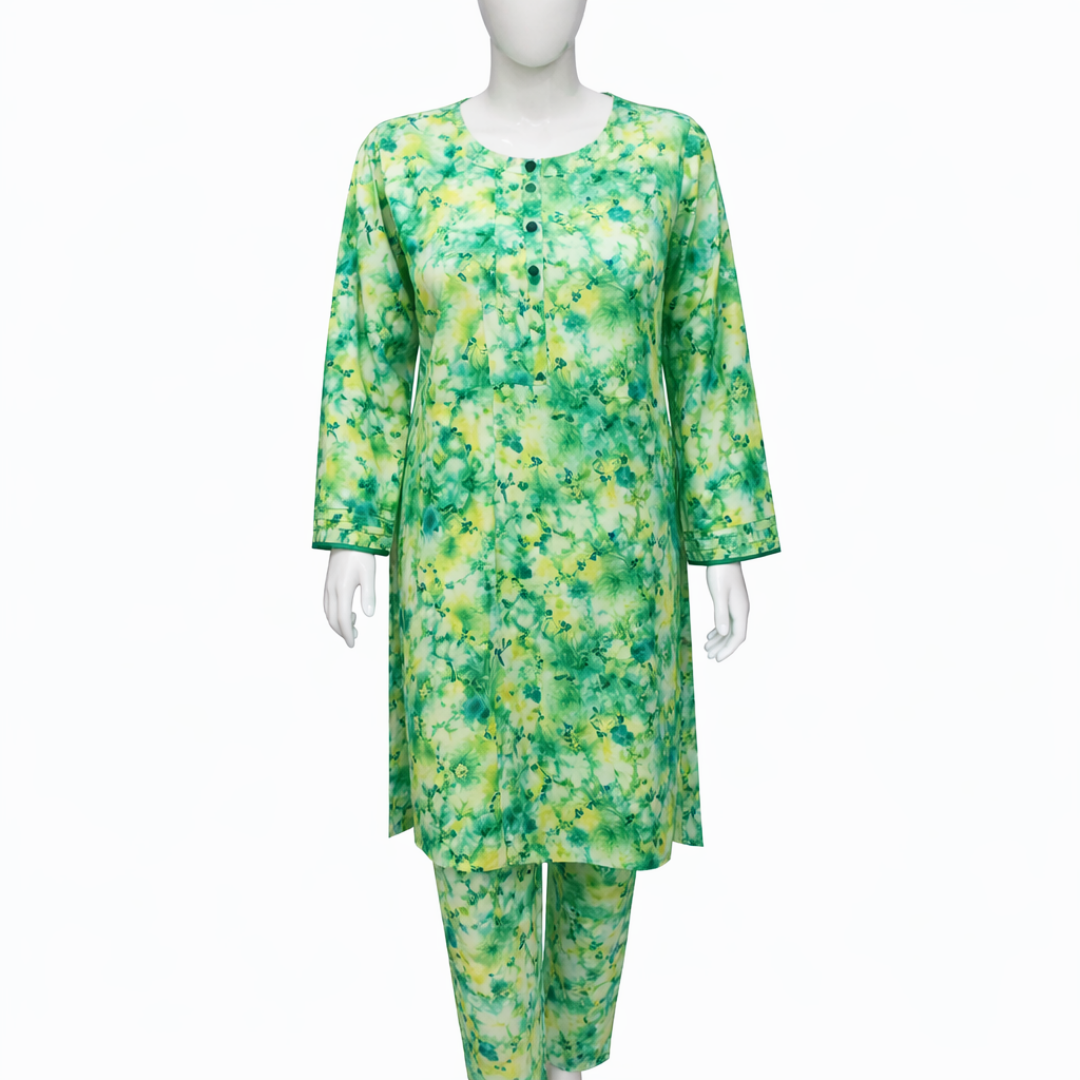 2 Pcs Ready to Wear Printed Bana Dora Lawn Suit