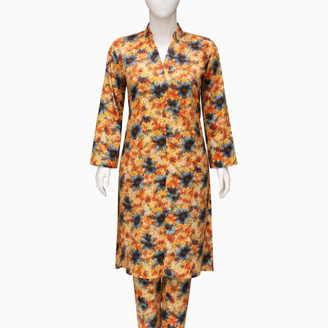 2 Pcs Ready to Wear Printed Bana Dora Lawn Suit