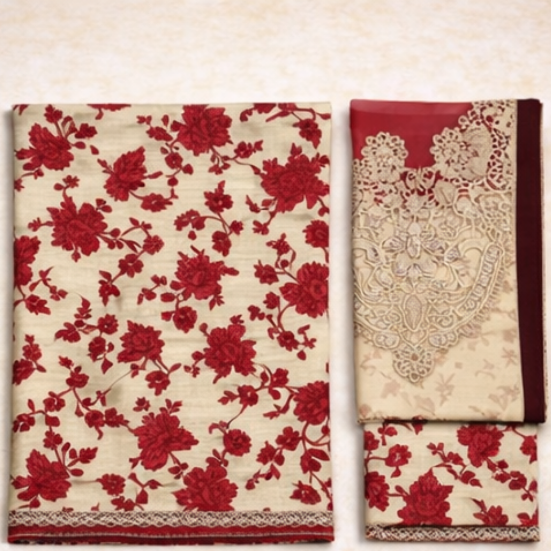 Embroidered Lawn 3 PCS Suit - Summer Collection