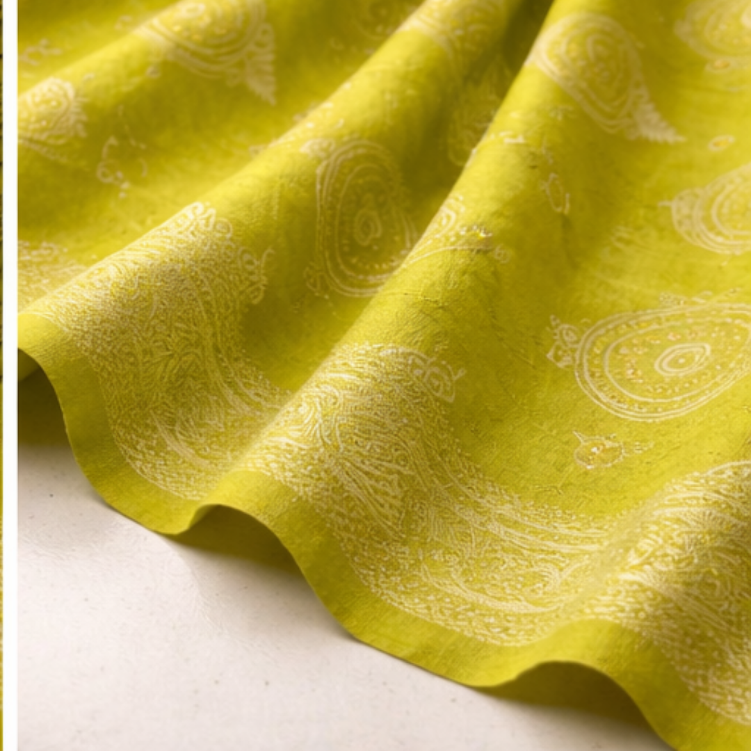 Premium Mustard Yellow Printed Lawn 2 Pcs