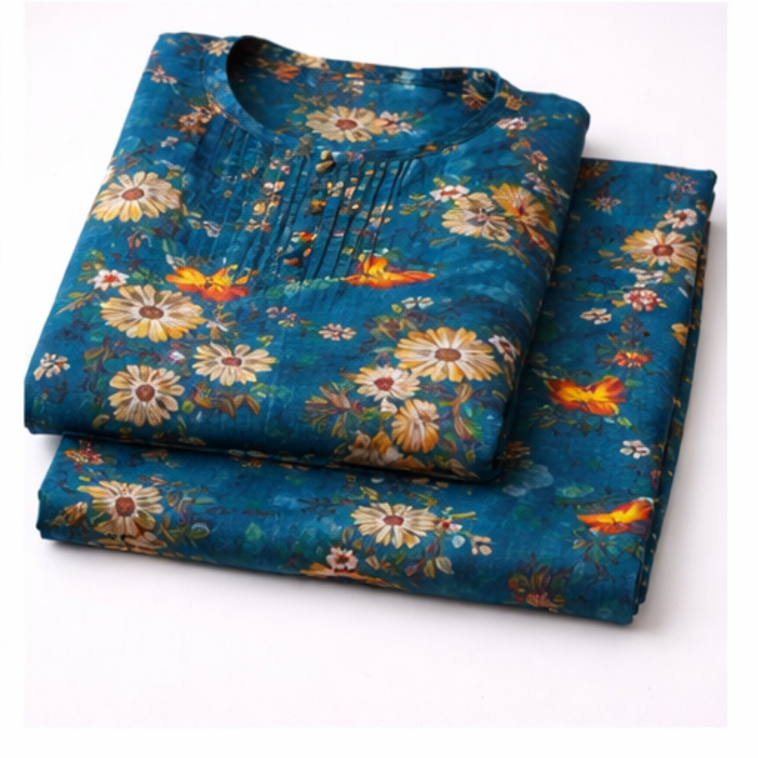 2 Pcs Ready to Wear Printed Bana Dora Lawn Suit