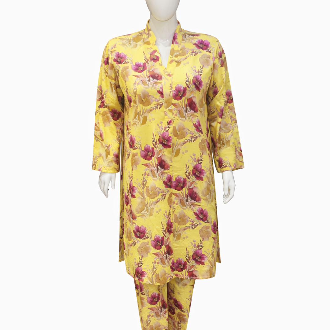 2 Pcs Ready to Wear Printed Bana Dora Lawn Suit