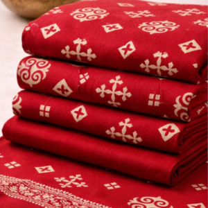 Premium Red Printed Lawn 2 Pcs