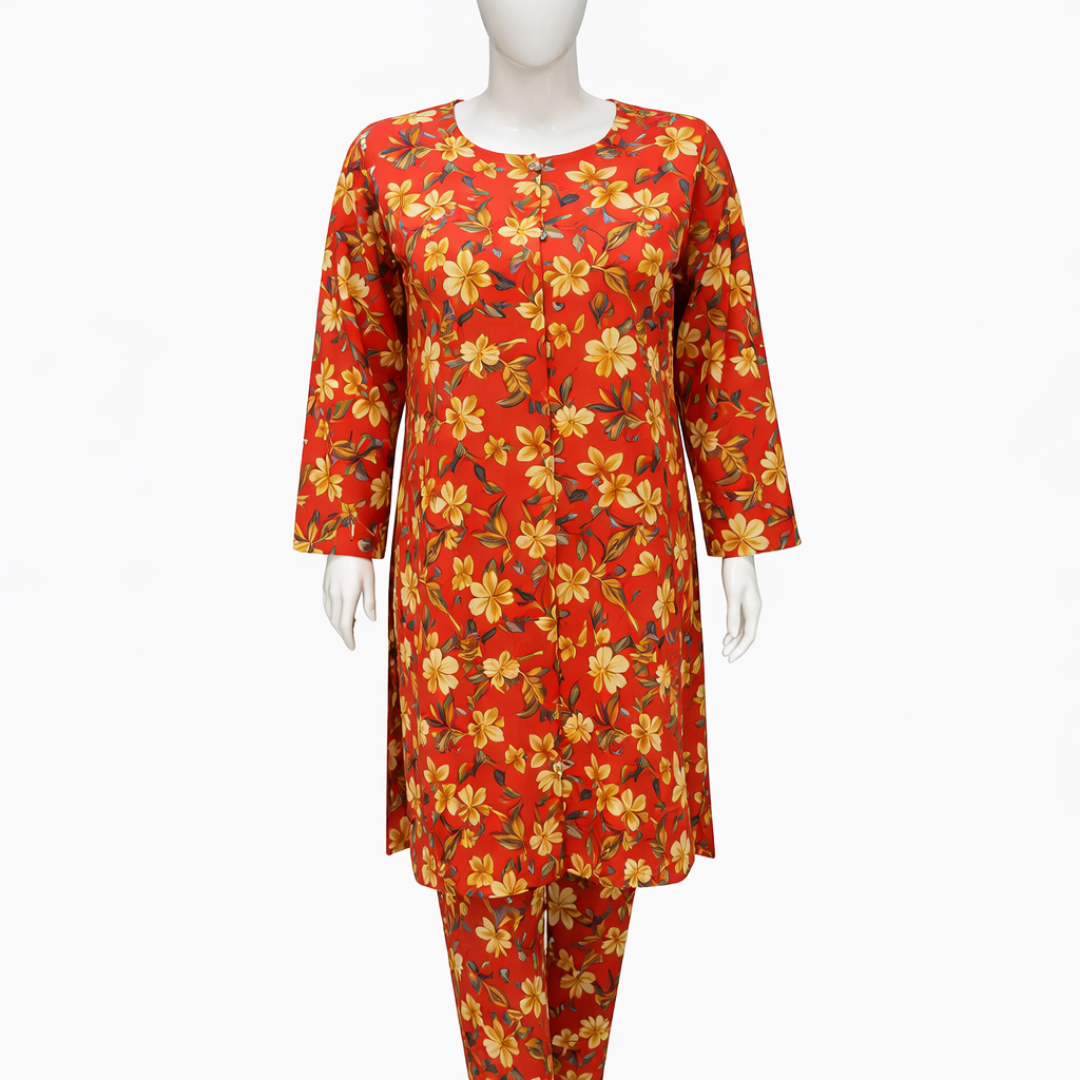 2 Pcs Ready to Wear Printed Bana Dora Lawn Suit