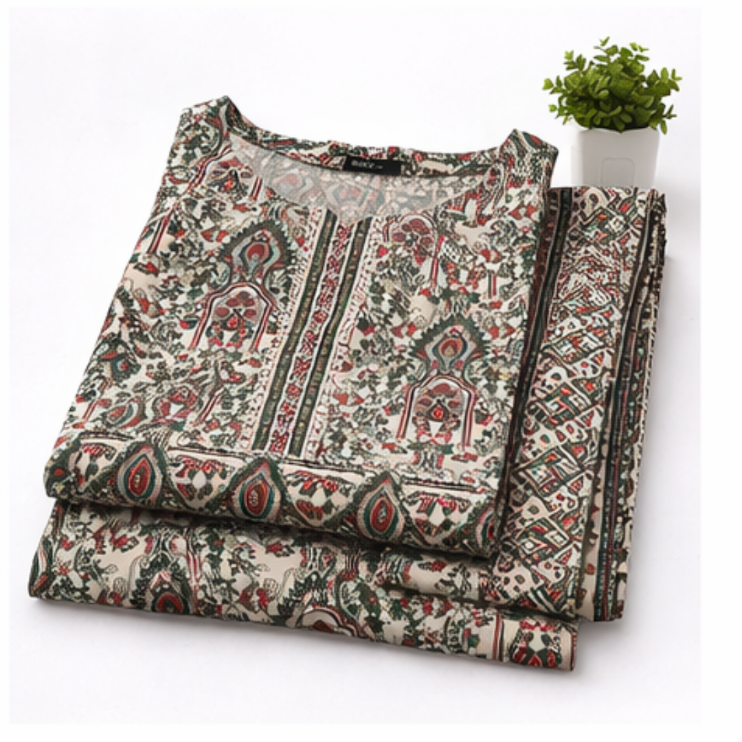 3 Pcs Ready to Wear Printed Lawn Suit