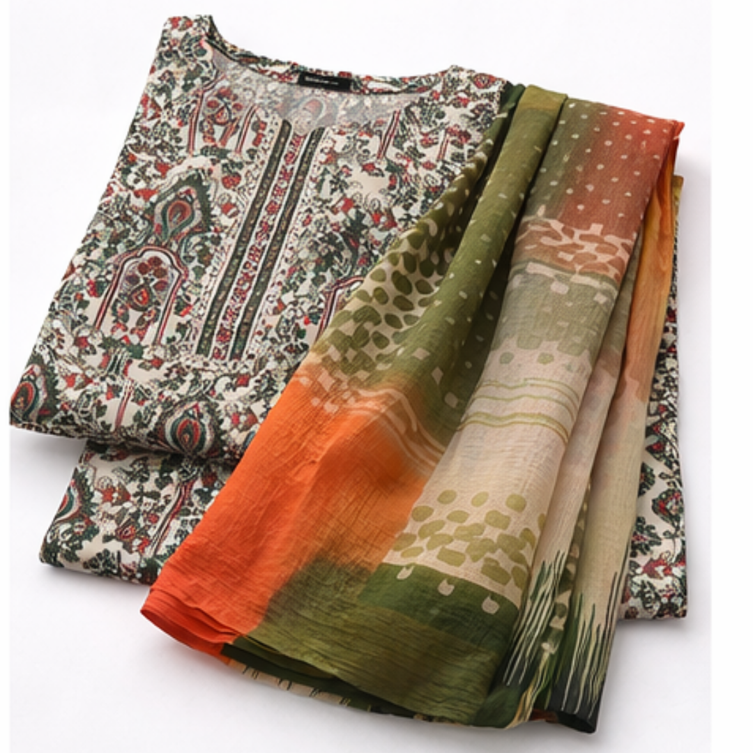 3 Pcs Ready to Wear Printed Lawn Suit